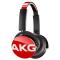 爱科技（AKG）Y50 便携式头戴式耳机 重低音 耳麦线控 立体声手机耳机 HIFI音乐耳机 红色