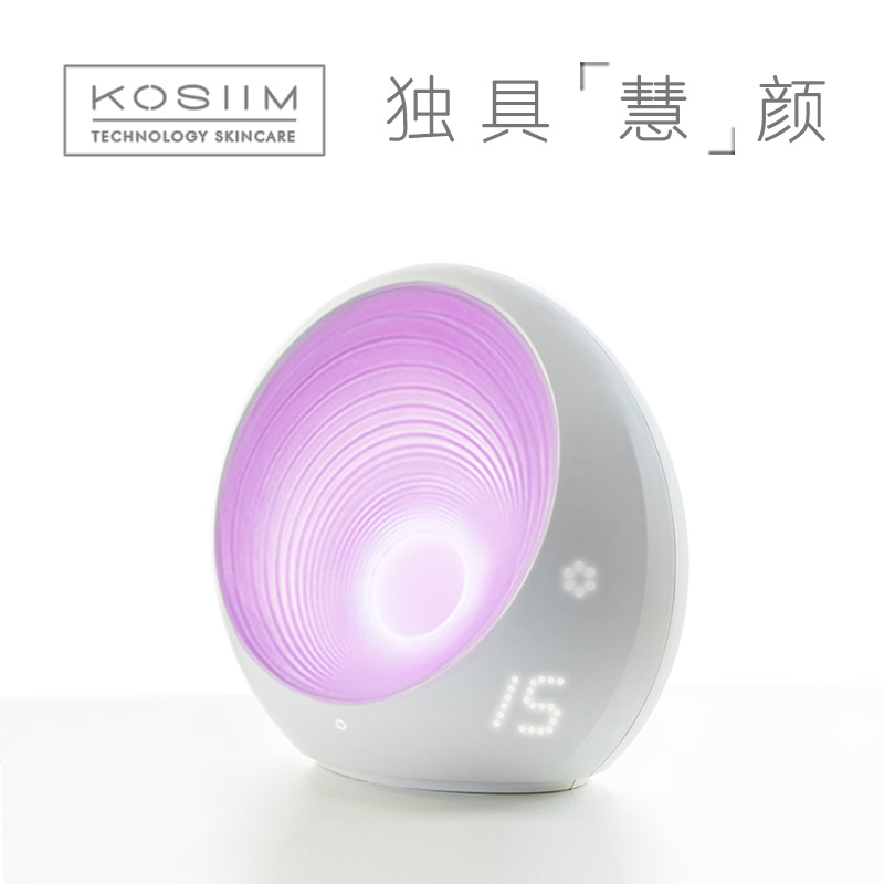 时光贝(KOSIIM)美容仪器家用脸部提拉红蓝光祛痘嫩肤导入电子美容仪 美容器 插电源式 白色