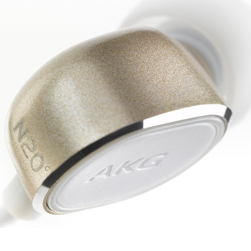 爱科技(AKG)N20C 耳机入耳式 立体声音乐耳机 手机耳机 苹果安卓双系统切换三键耳机 通用女生 重低音 金色