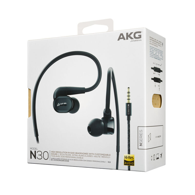 爱科技(AKG )N30 耳挂式耳机 耳麦线控入耳式耳机 圈铁混合单元 高解析力