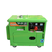 小型家用5kw 静音柴油发电机组 电启动220/380V 全铜柴油发电机 绿色