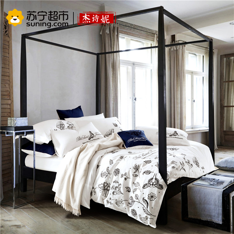 杰诗妮罗索斜纹蚕丝被+四件套组合装