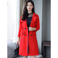 丝柏舍2018秋装新端庄大气纯色翻领中长款风衣女士S73R0108F