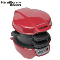 汉美驰(Hamilton Beach)25476-CN早餐机 红色家用汉堡机 三明治机 全自动汉堡机