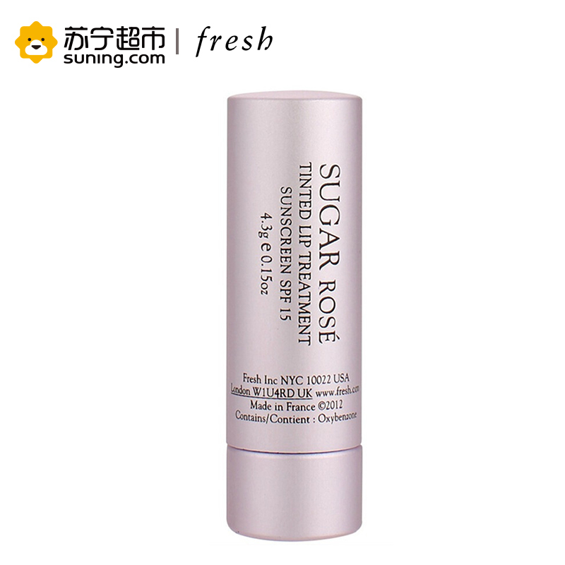 馥蕾诗(Fresh)澄糖滋润护唇膏(玫瑰粉红)(又名澄糖滋养护唇膏新老款随机)口红SPF15 4.3g