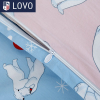 LOVO床上套件全棉斜纹四件套法丽娜