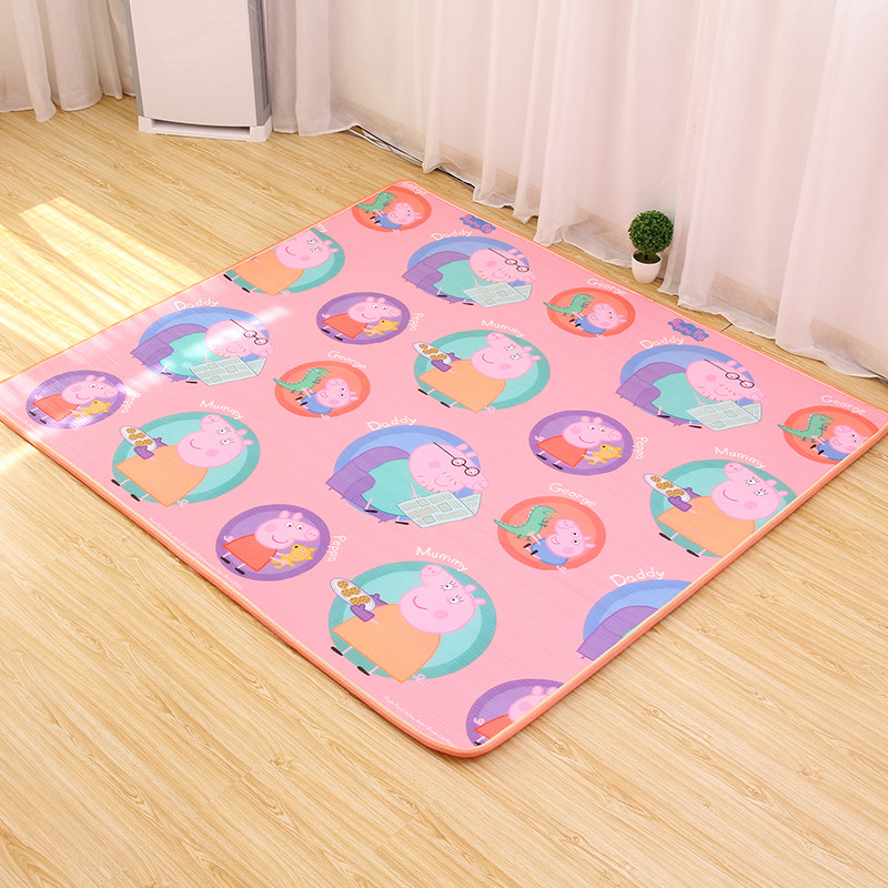 小猪佩奇圆窗一家数字双面儿童爬行垫宝宝双面爬行垫 180*200*0.5cm