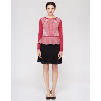 时尚气质圆领羊毛套头衫