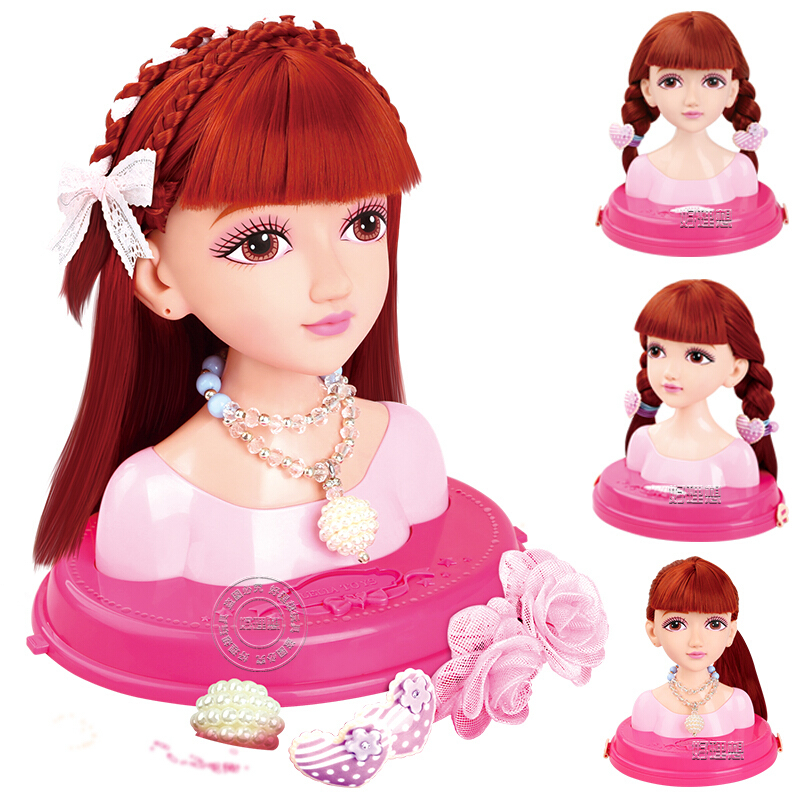 lelia乐吉儿半身造型洋娃娃diy玩具可练习梳头扎辫子36岁女孩玩具时尚