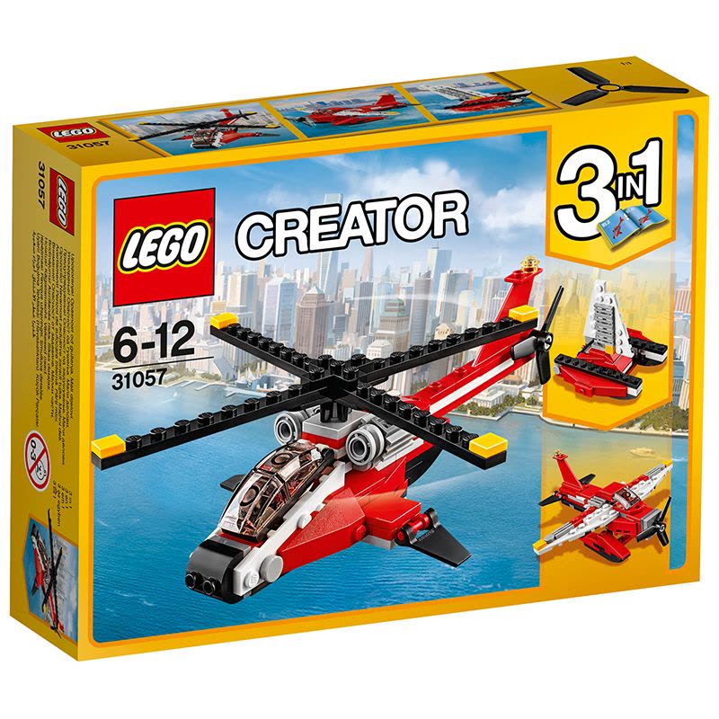 LEGO乐高 Creator创意百变系列 直升机突击31057 塑料玩具 6-14岁 100-200块图片