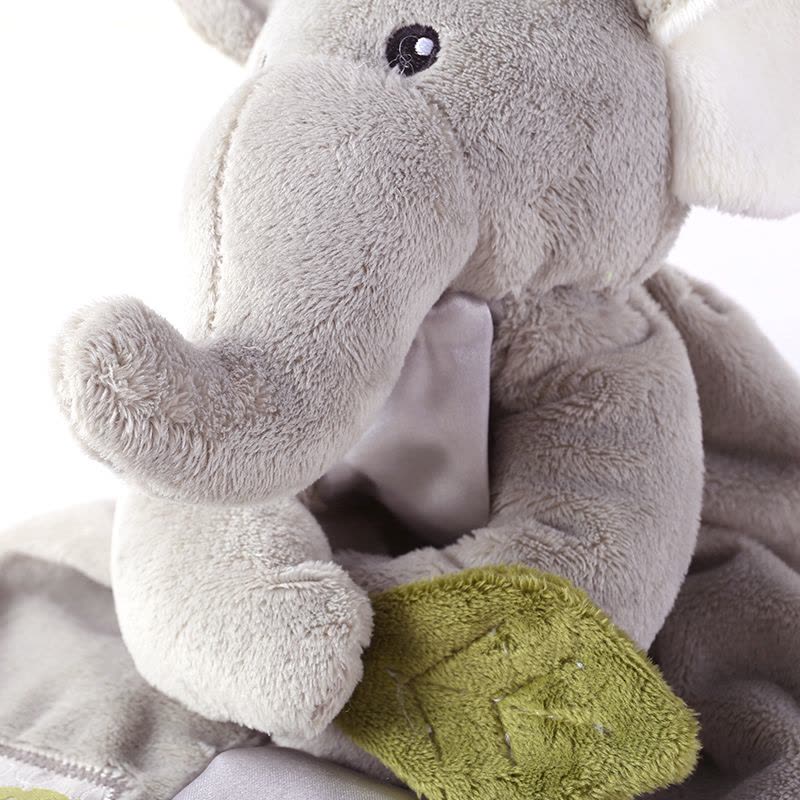 babyaspen可爱的大象摇铃毛绒毯子图片