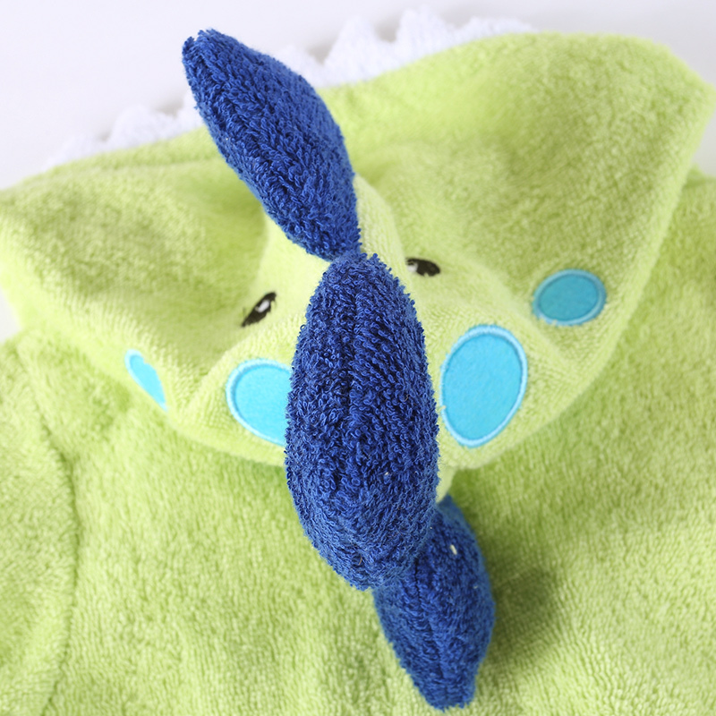 babyaspen可爱的小恐龙连帽浴袍