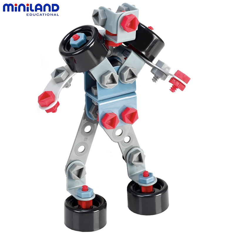 miniland 儿童益智拼插男孩玩具 积木拼插 95015拼装游戏之机械师