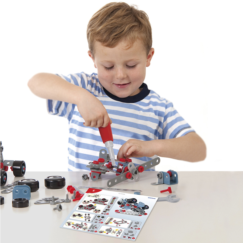 miniland 儿童益智拼插男孩玩具 积木拼插 95015拼装游戏之机械师