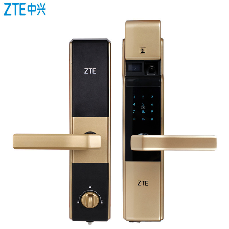 中兴(ZTE)HL533 智能门锁指纹防盗门锁家用滑盖木门别墅大门 刷卡电子密码锁