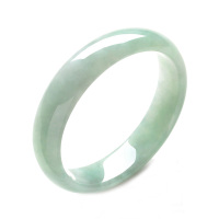 帛兰梓韵 天然A货翡翠手镯时尚女款糯种淡绿色翡翠玉镯子