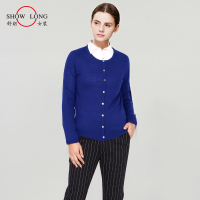 简约优雅单排扣羊毛套头衫