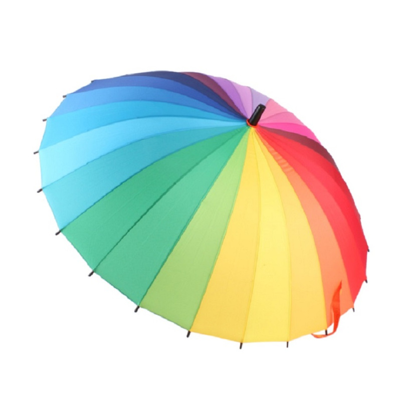 彩虹色24骨晴雨伞