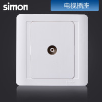 西蒙(simon)开关插座面板86型西蒙55系列电视插座雅白色N55111