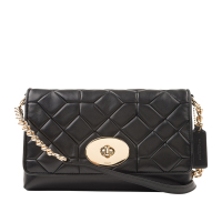 COACH蔻驰 菱格纹大号旋锁女士斜挎包 37488