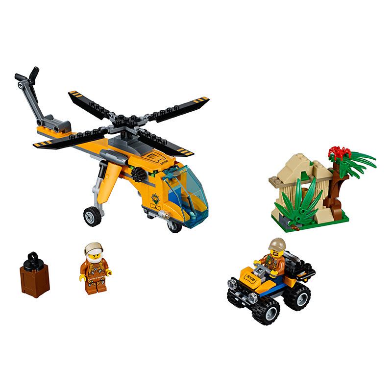 LEGO乐高 City城市系列 丛林运输直升机60158 塑料玩具 100-200块 6-12岁图片