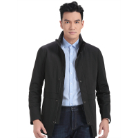 红豆男装 风衣男外套男男士风衣中长款时尚连帽简约廓形薄棉风衣