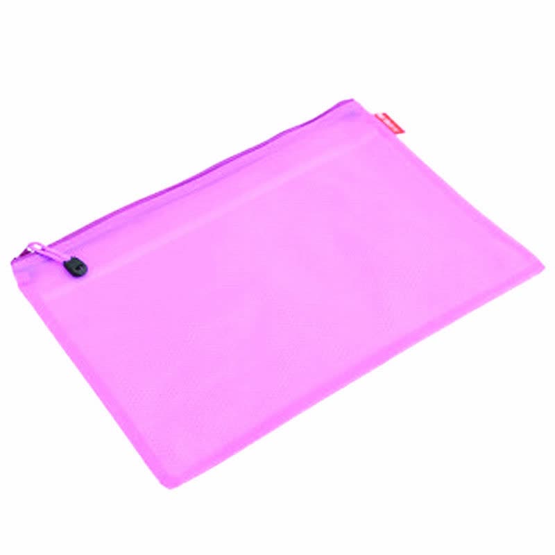 晨光彩色文件袋 A4隔层拉链袋 防水资料袋 拉边袋收纳袋 ADM94890 (一包12个)图片