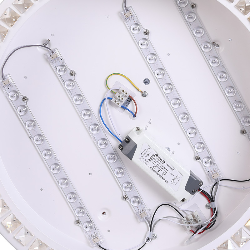 飞雕客厅灯 LED吸顶灯 卧室照明灯具灯圆形长方形客厅灯 渐变调光调色 晶玉 小元 30w 50*10分段调光