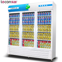 乐创(lecon)冷藏展示柜冰柜三门商用冰箱饮料柜冷柜直冷