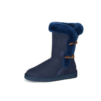 JUMBOUGG简帛正品澳洲羊皮毛一体雪地靴侧扣中筒冬季女靴5321U