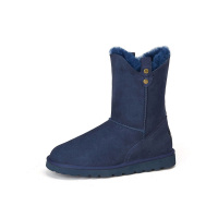 JUMBOUGG简帛澳洲羊皮毛一体雪地靴女保暖防滑平底中筒靴子5026U