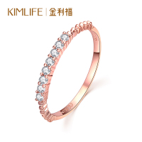 金利福 钻石戒指18K金戒指结婚求婚婚戒璀璨之星排戒K金戒指 K1234