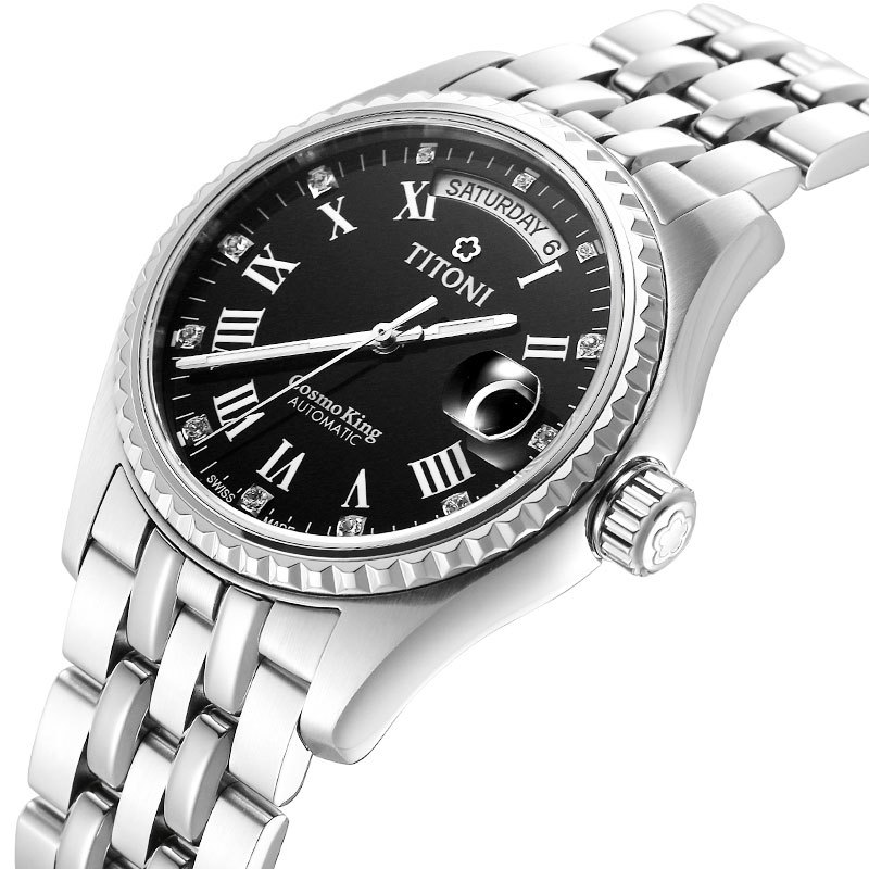 titoni梅花宇宙系列男士机械表797s540