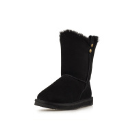 JUMBOUGG简帛澳洲羊皮毛一体雪地靴女保暖防滑平底中筒靴子第一代50261