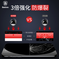 倍思(Baseus)苹果iPhoneX手机膜丝印全贴合软边3D钢化玻璃膜全屏iphone x/苹果10高清手机贴膜