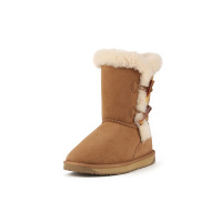 JUMBOUGG简帛正品澳洲羊皮毛一体雪地靴侧扣中筒冬季女靴第一代53212