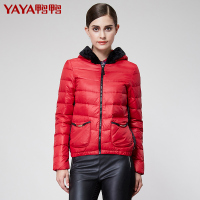 【秒杀】鸭鸭女士短款清仓毛领修身显瘦羽绒服B-362_WYx85