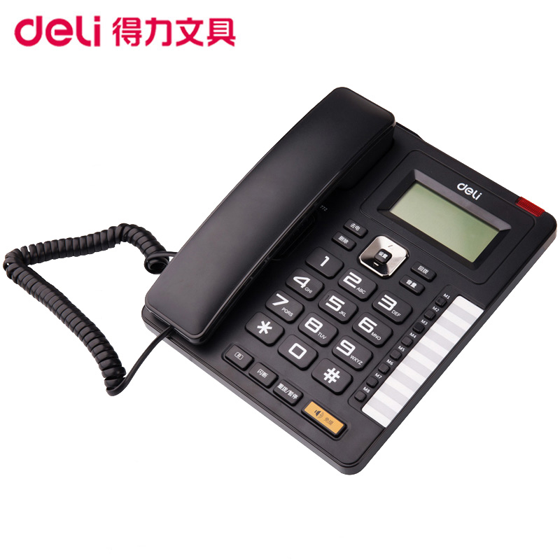 得力(deli)772来电显示办公家用电话机 座机 老式固定电话机 有绳电话机 坐机 免提通话机 家居用品 办公用品高清大图