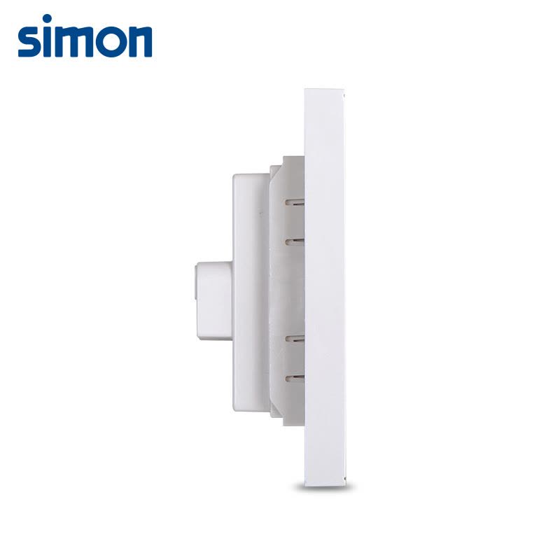 西蒙simon开关插座86型E6四孔插座二位二极插座雅白色721072图片