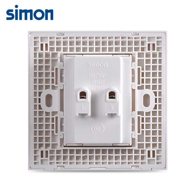 西蒙simon开关插座86型E6四孔插座二位二极插座雅白色721072图片