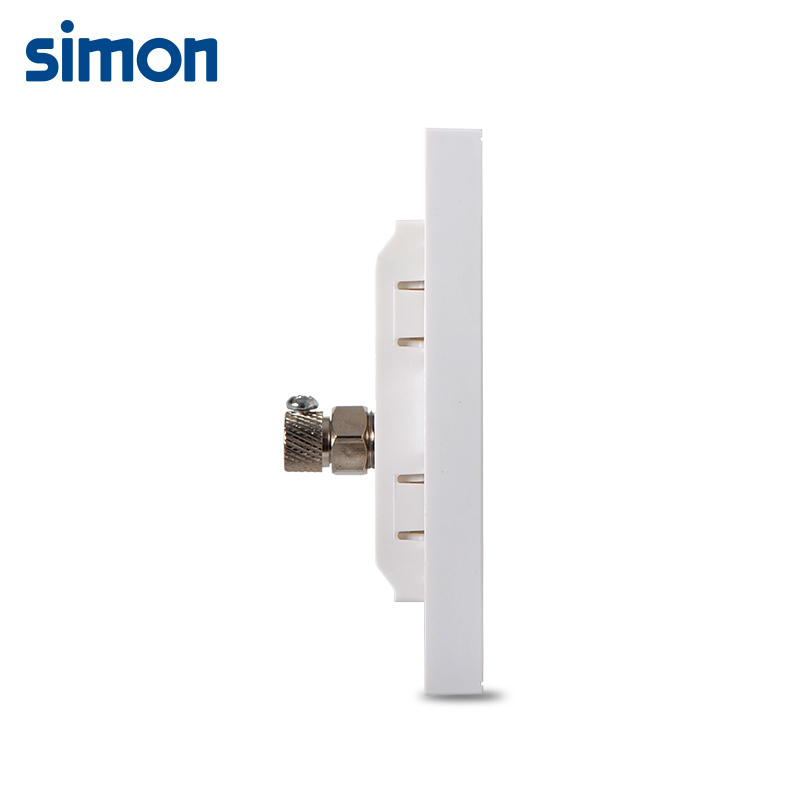 西蒙(simon)86型开关插座开关面板正品E6系列雅白色ＴＶ电视插座725111高清大图