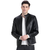 红豆男装 夹克男皮衣男新款男士立领外套