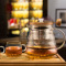 sohome 风尚竹木系茶具三件套 耐热玻璃茶壶过滤泡茶壶 茶水分离