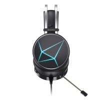 达尔优(dare-u)EH722 头戴式游戏发光耳机电竞耳机耳麦游戏耳机 电竞耳机经典黑色蓝光版 3.5+USB接口