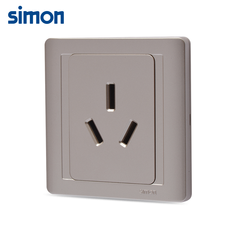 西蒙(simon)正品开关插座面板55系列香槟金16A空调插座面板86型家用电器N51681-56
