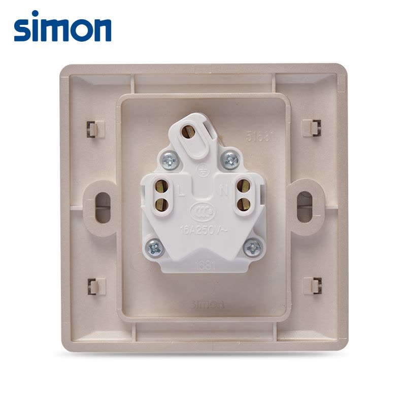 西蒙(simon)正品开关插座面板55系列香槟金16A空调插座面板86型家用电器N51681-56图片