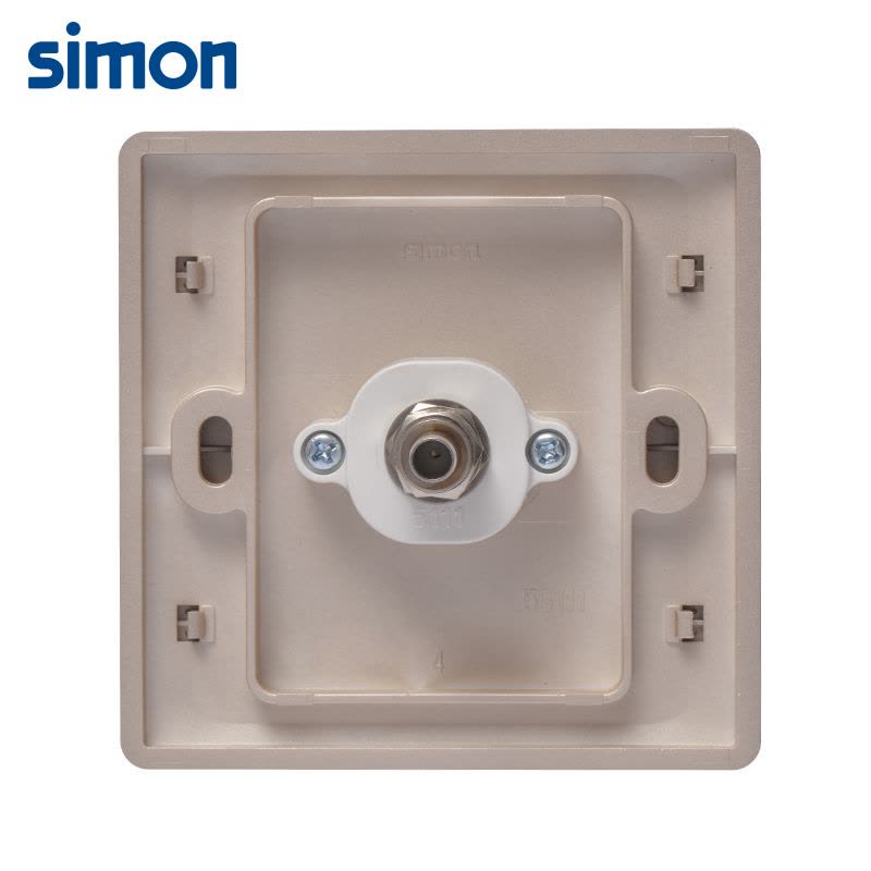 西蒙(simon)开关插座面板86型55系列香槟金电视插座N55111-56图片