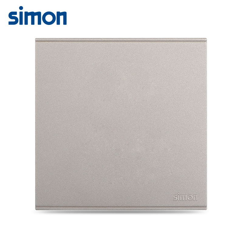 西蒙E6系列86型墙壁开关插座空白安装面板白板盖板空白挡板板香槟金721000-46高清大图