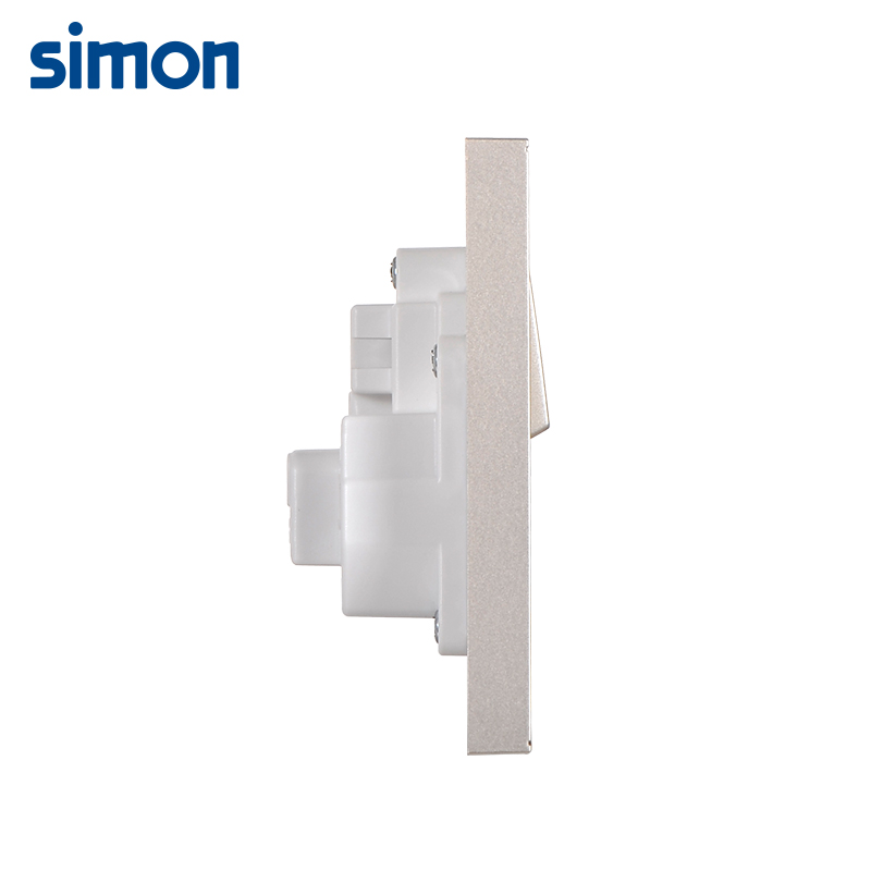 西蒙(simon)开关插座86型16A一开单控空调电源家用墙壁带开关三孔插座E6金色面板721682-46