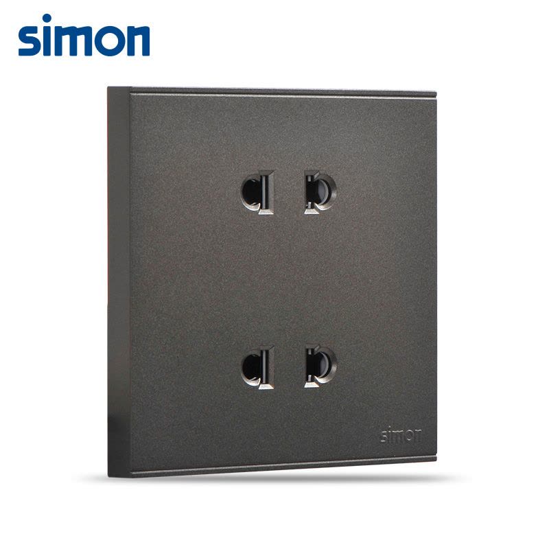西蒙(simon)开关插座86型E6系列荧光灰四孔插座面板二二插4孔721072-61图片